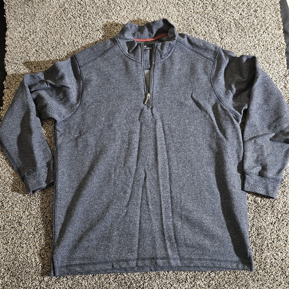 Rainforest Men's long sleeve 1/4 zip shirt Size large